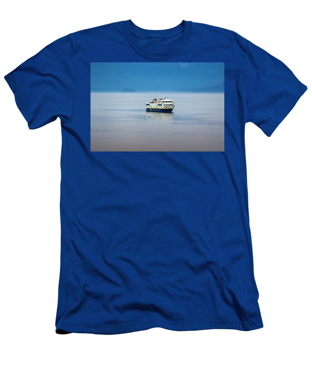 Glacier Bay T-Shirt featuring the photograph Whale Watching in Glacier Bay by Anthony Jones