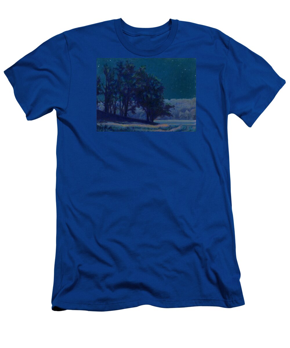Landscape T-Shirt featuring the drawing Whip-poor-will Nights by Bruce Morrison