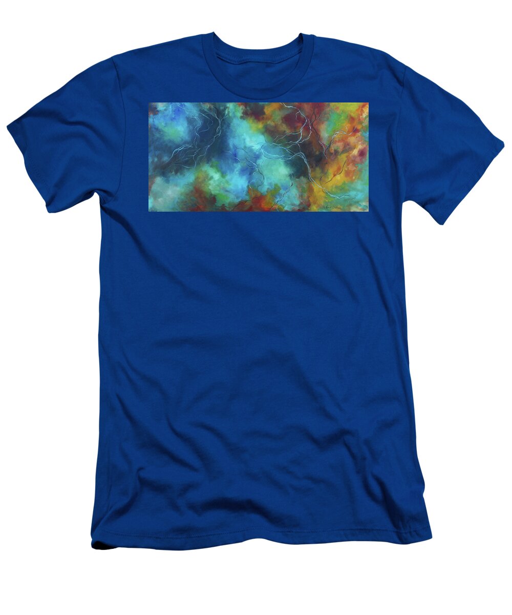 Beautiful Abstact Art T-Shirt featuring the painting Whispering Winds by Karen Kennedy Chatham