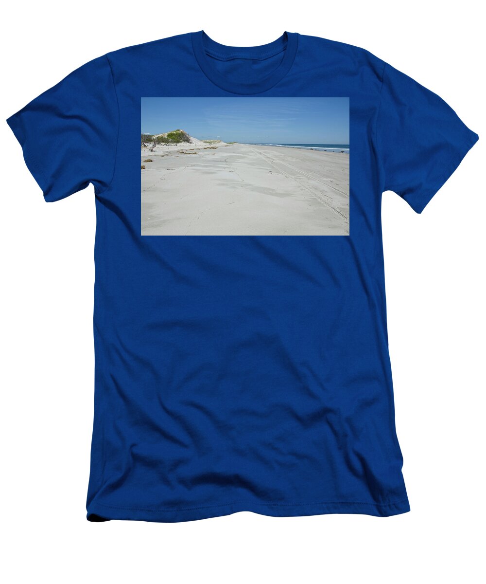 Beach T-Shirt featuring the photograph White Sandy Beach by Donna Doherty