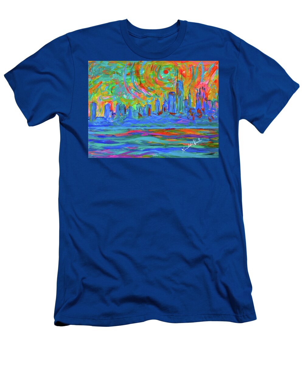 Chicago Prints For Sale T-Shirt featuring the painting Wild Chicago Ride by Kendall Kessler