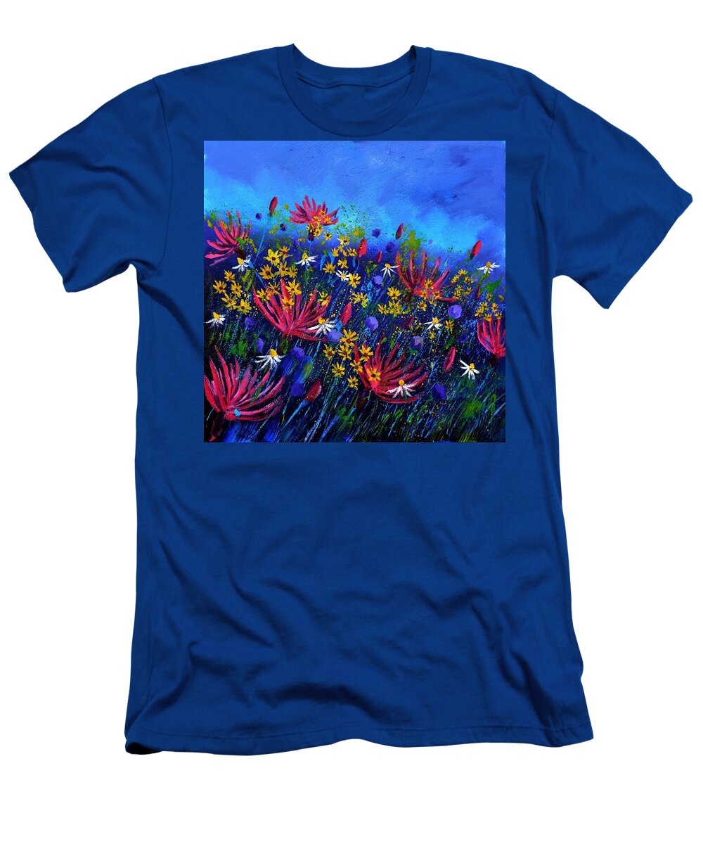 Flowers T-Shirt featuring the painting Wildflowers 775190 by Pol Ledent