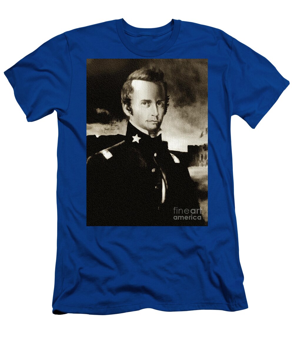 The Alamo T-Shirt featuring the painting William B Travis - The Alamo by Ian Gledhill