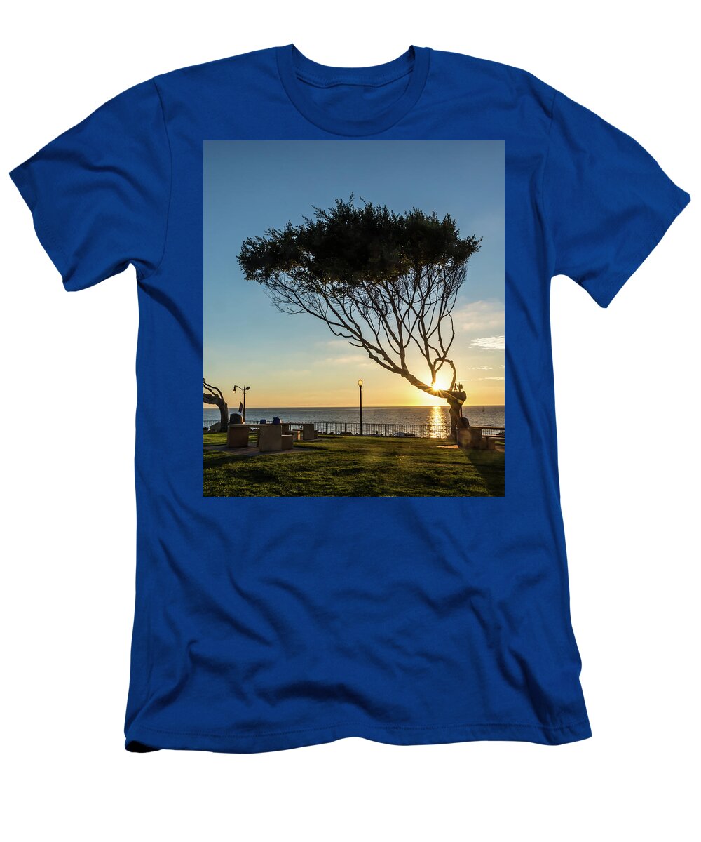 California T-Shirt featuring the photograph Wind Blown Tree by Ed Clark