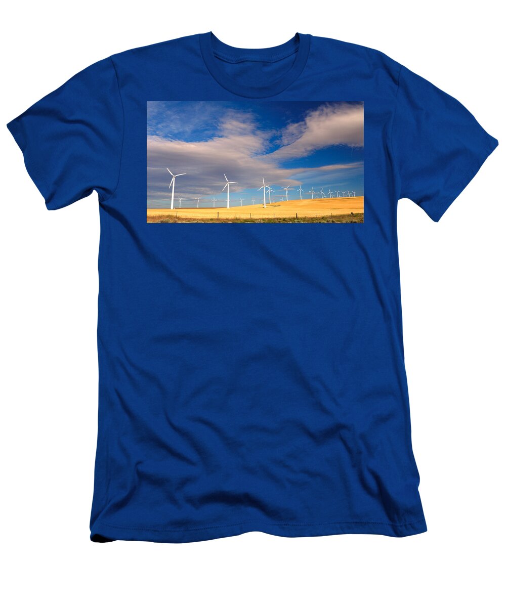 Wind T-Shirt featuring the photograph Wind Farm Against the Sky by Todd Kreuter