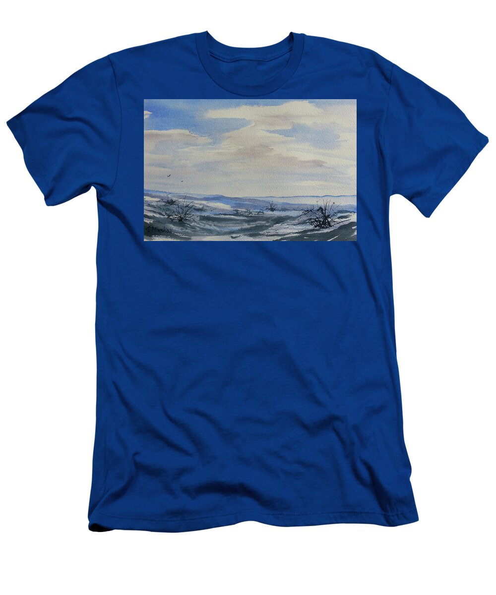 Watercolour T-Shirt featuring the painting Winter Wilds by Glenn Marshall