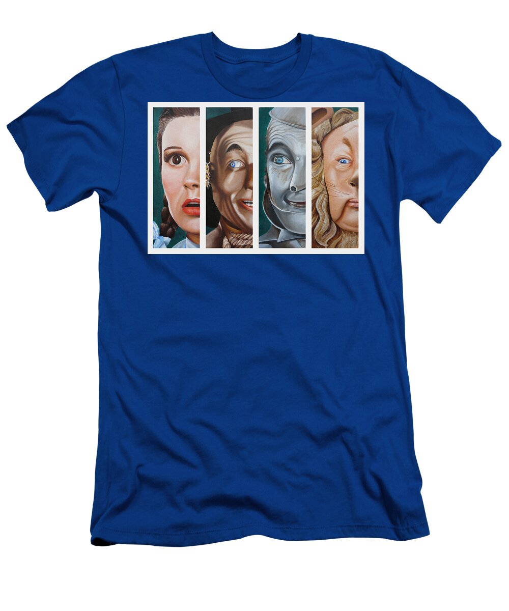 Wizard Of Oz T-Shirt featuring the painting Wizard of Oz Set One by Vic Ritchey