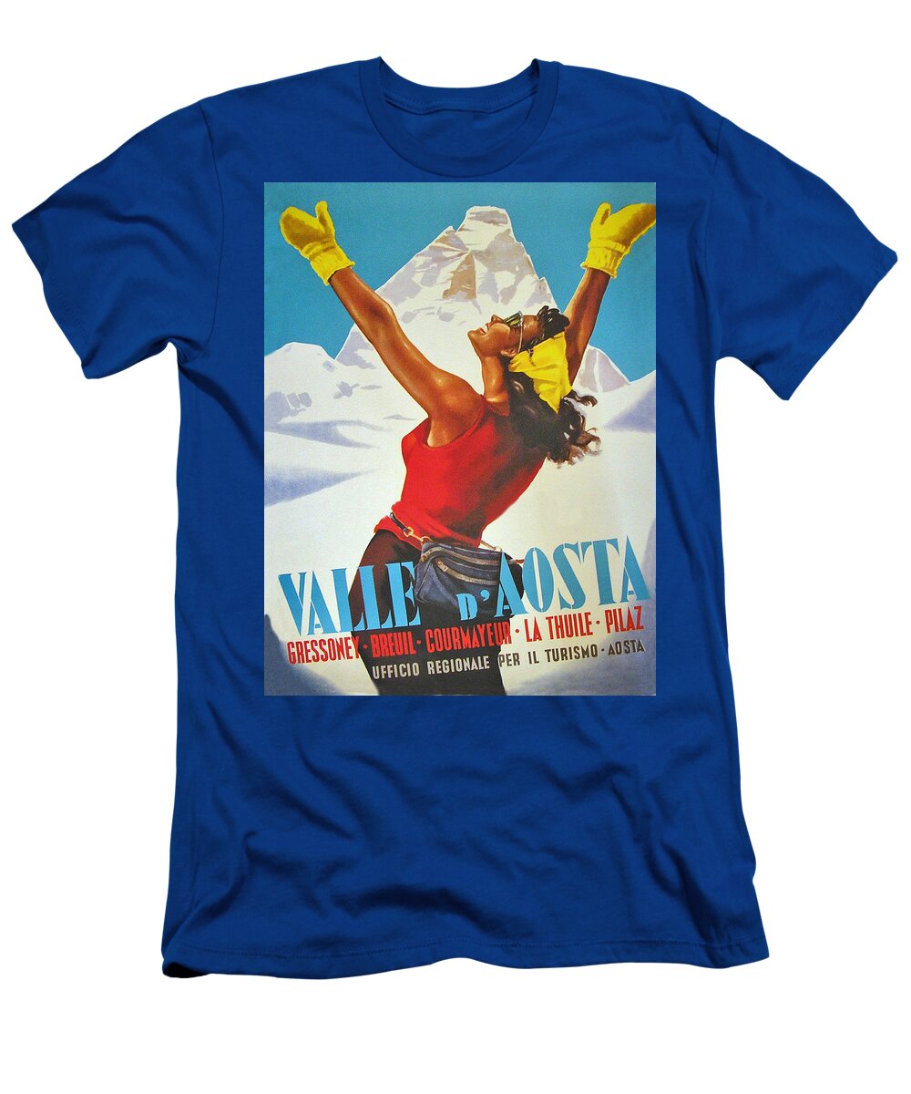 Happy T-Shirt featuring the digital art Aosta Valley #1 by Long Shot