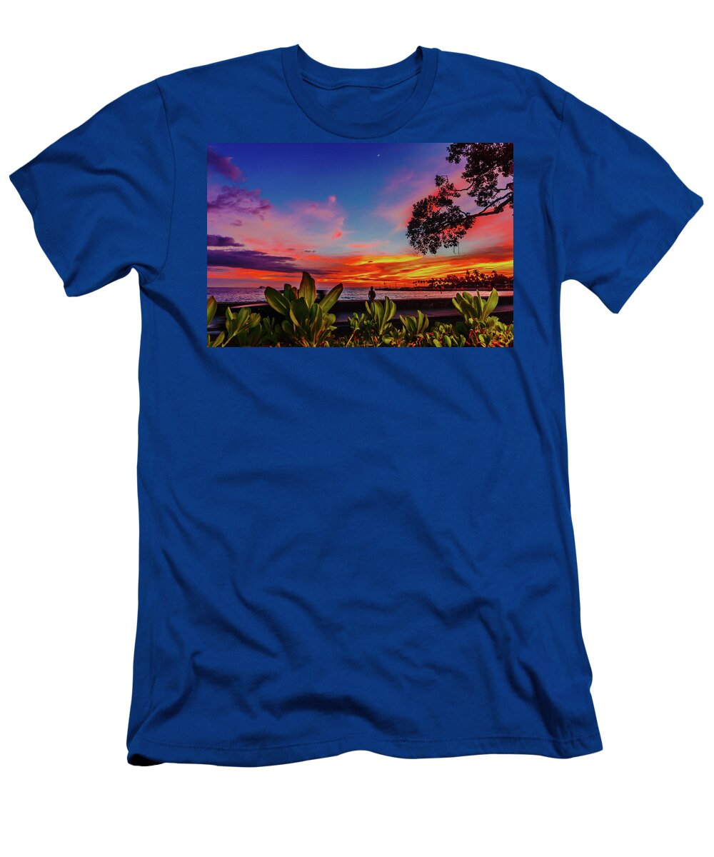 Hawaii T-Shirt featuring the photograph After Sunset Colors by John Bauer