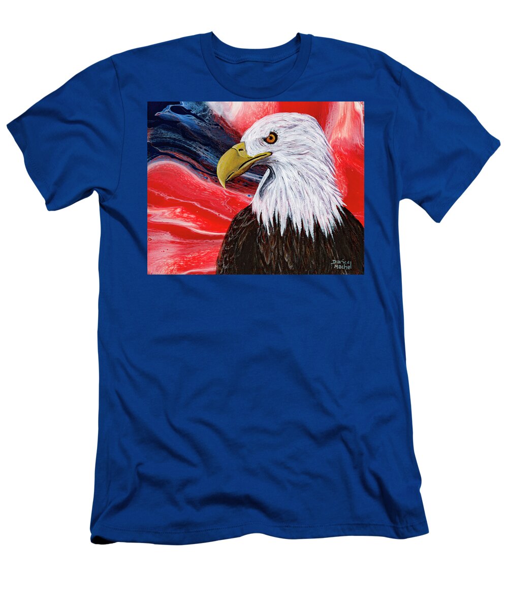 Eagle T-Shirt featuring the painting American Pride by Darice Machel McGuire