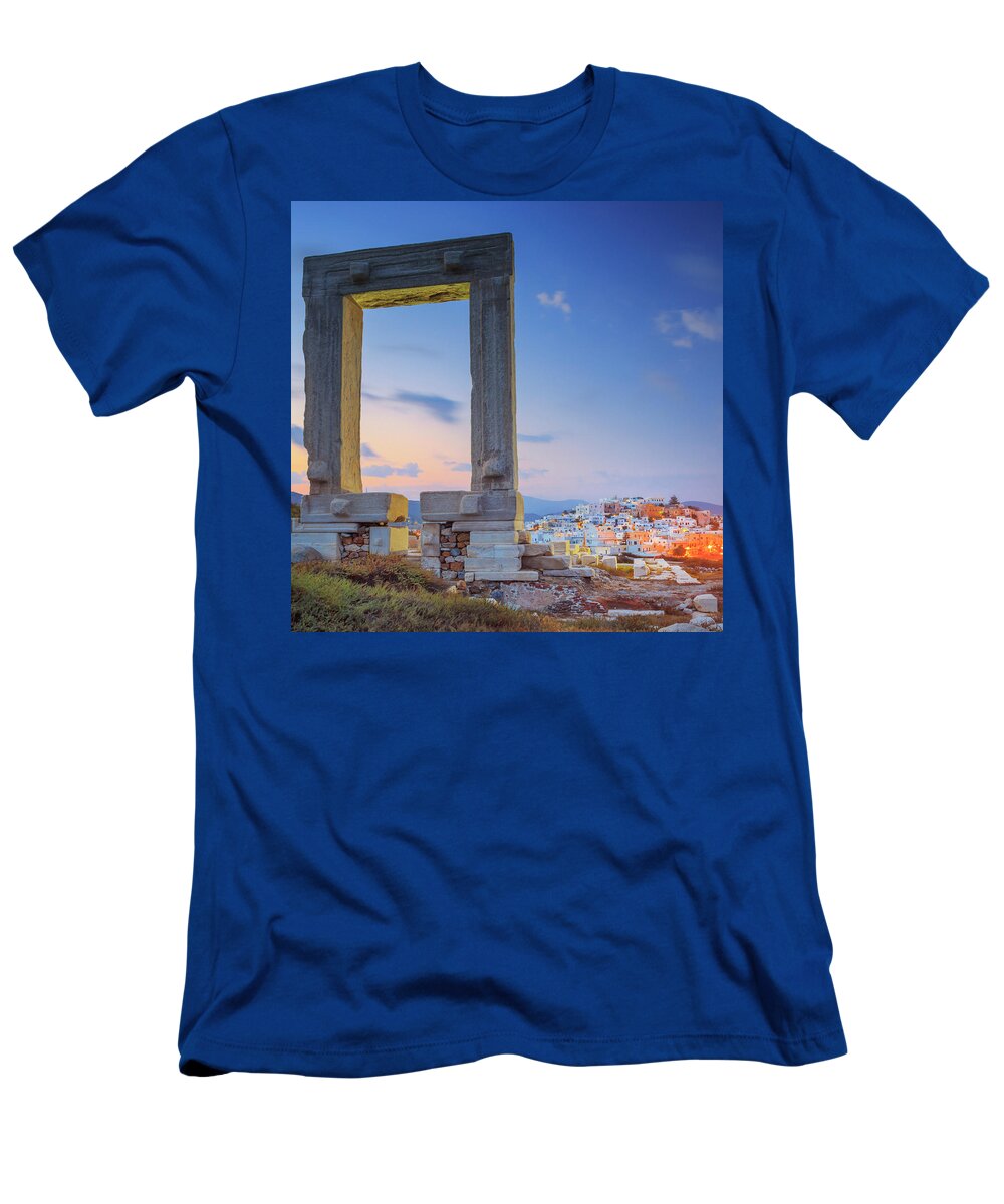 Estock T-Shirt featuring the digital art Apollo Temple, Naxos, Greece by Maurizio Rellini