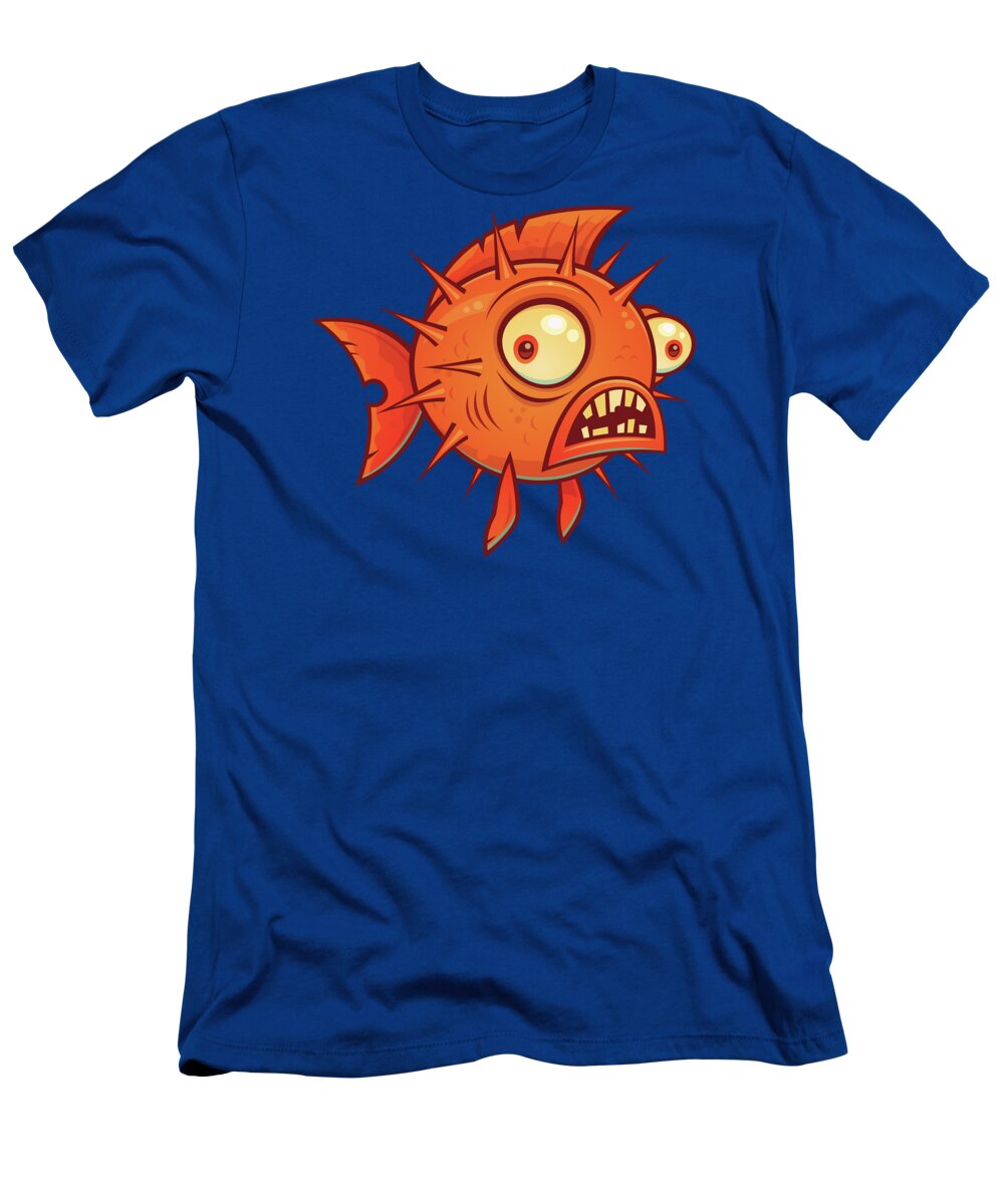 Pufferfish T-Shirt featuring the digital art Pufferfish by John Schwegel