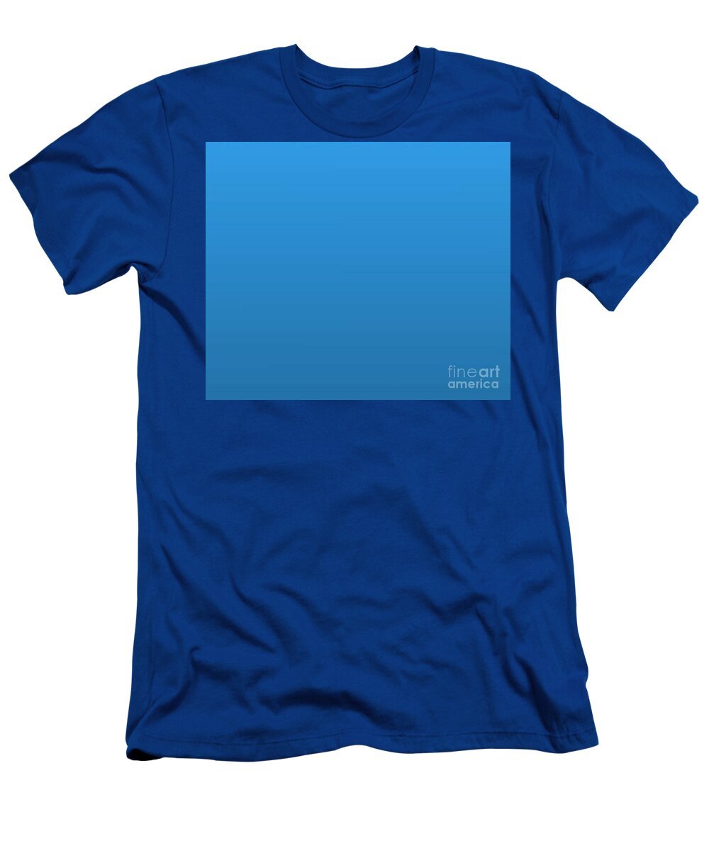 Blu T-Shirt featuring the painting Azzurro Square by Archangelus Gallery