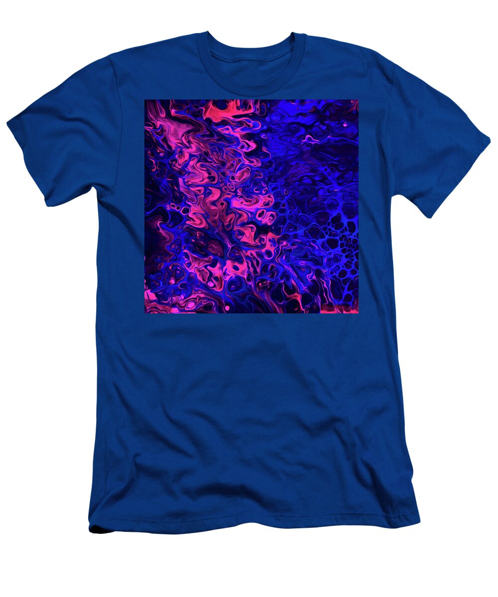 Fluid T-Shirt featuring the mixed media Blacklight by Jennifer Walsh