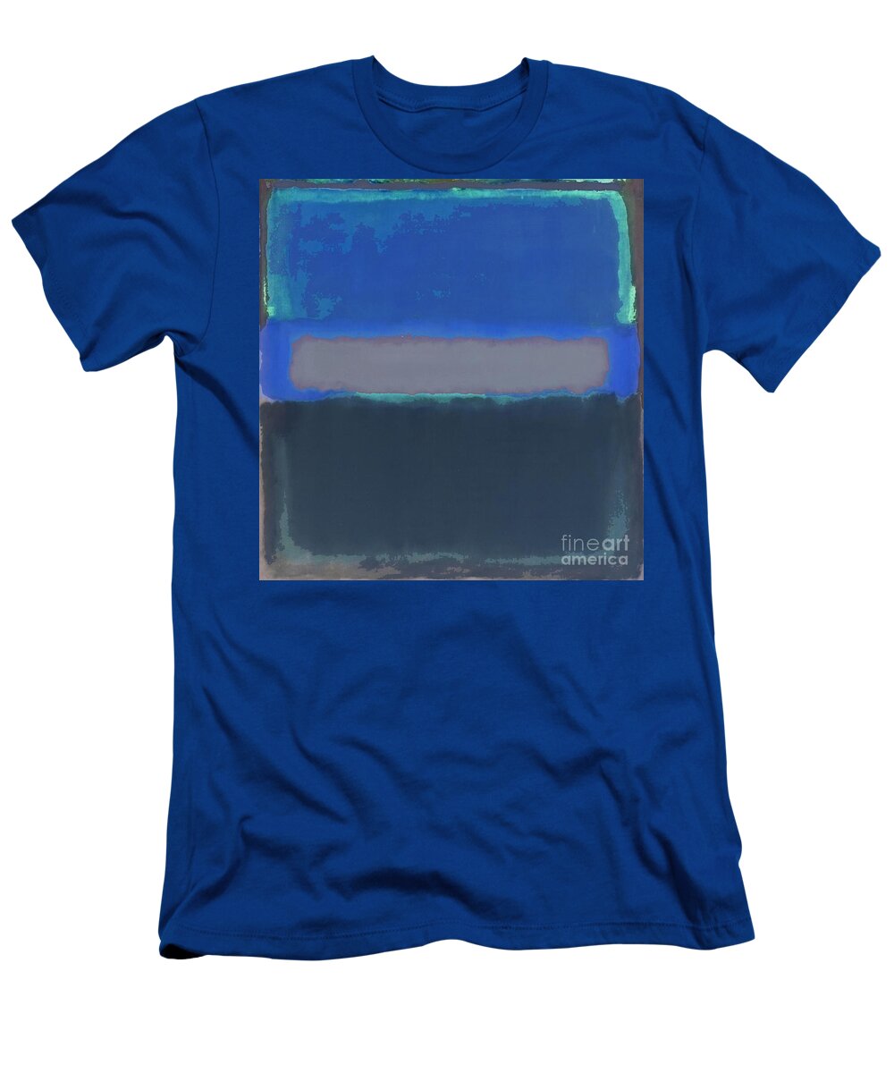 Emerald T-Shirt featuring the painting Blue Teal Emerald - abstract by Vesna Antic by Vesna Antic