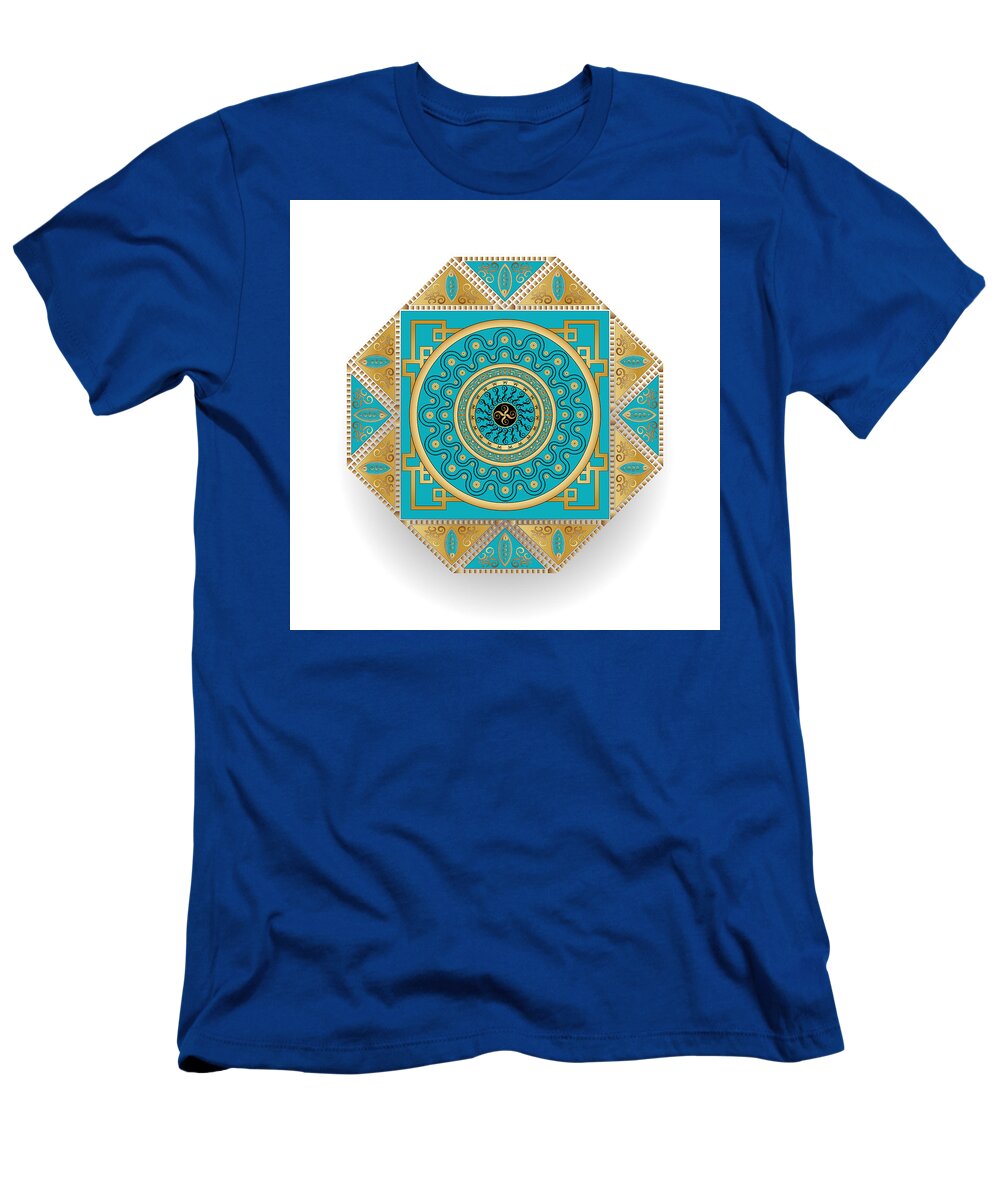 Mandala T-Shirt featuring the digital art Circumplexical No 3558 by Alan Bennington