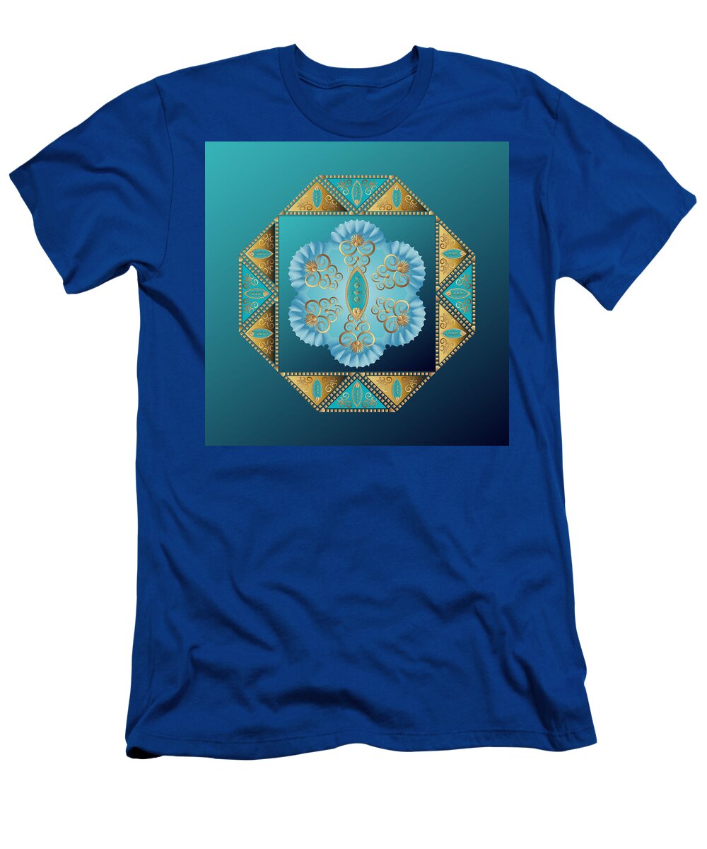 Mandala T-Shirt featuring the digital art Circumplexical No 3559 by Alan Bennington
