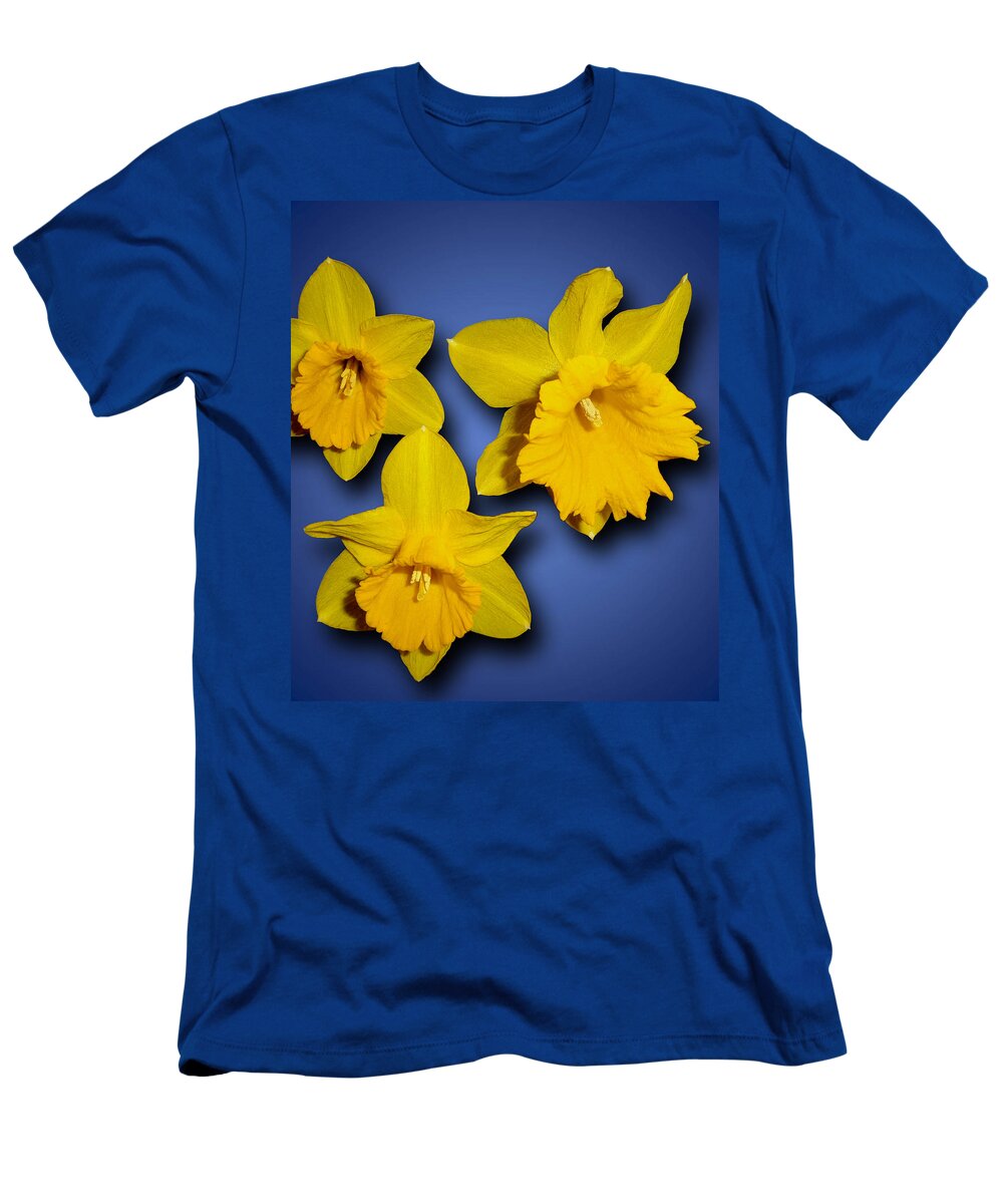 Daffodils T-Shirt featuring the photograph Daffodil Trio by Tara Hutton