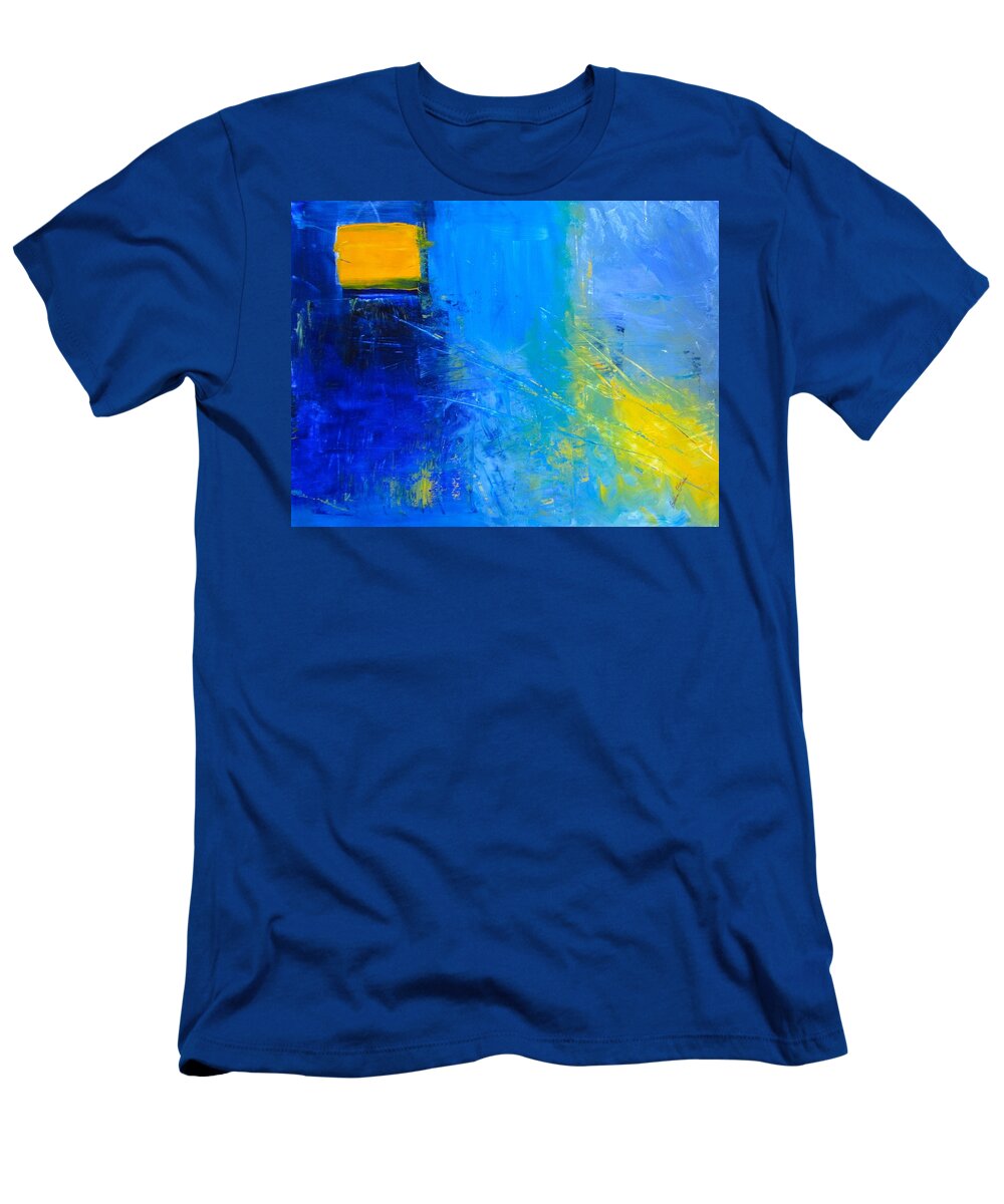 Square T-Shirt featuring the painting Don't Box me in by Barbara O'Toole