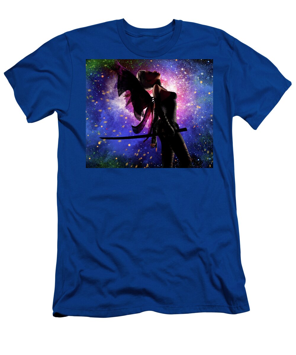 Fairy T-Shirt featuring the digital art Fairy Drama by Robert Hazelton