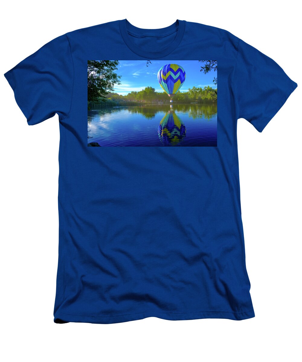 Rancho San Rafael Regional Park T-Shirt featuring the photograph Floating Reflections by Robin Mayoff