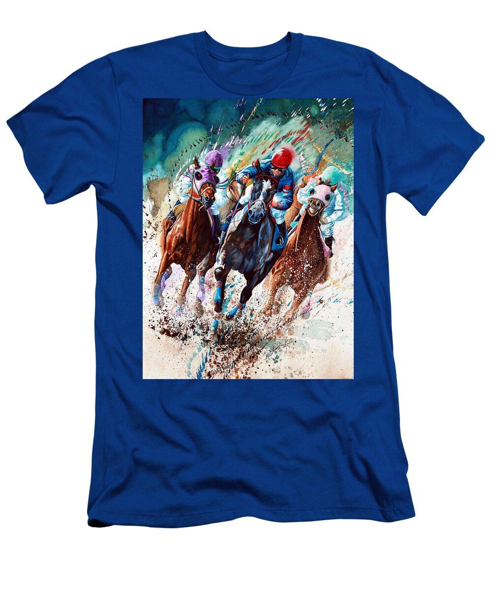 Sports Art T-Shirt featuring the painting For The Roses by Hanne Lore Koehler