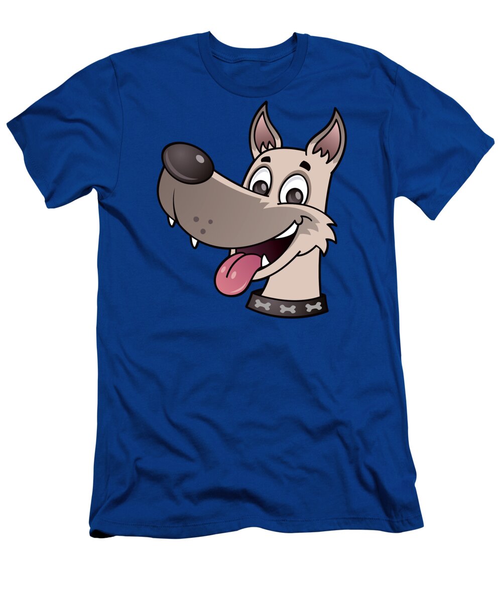 Adorable T-Shirt featuring the digital art Happy Dog by John Schwegel