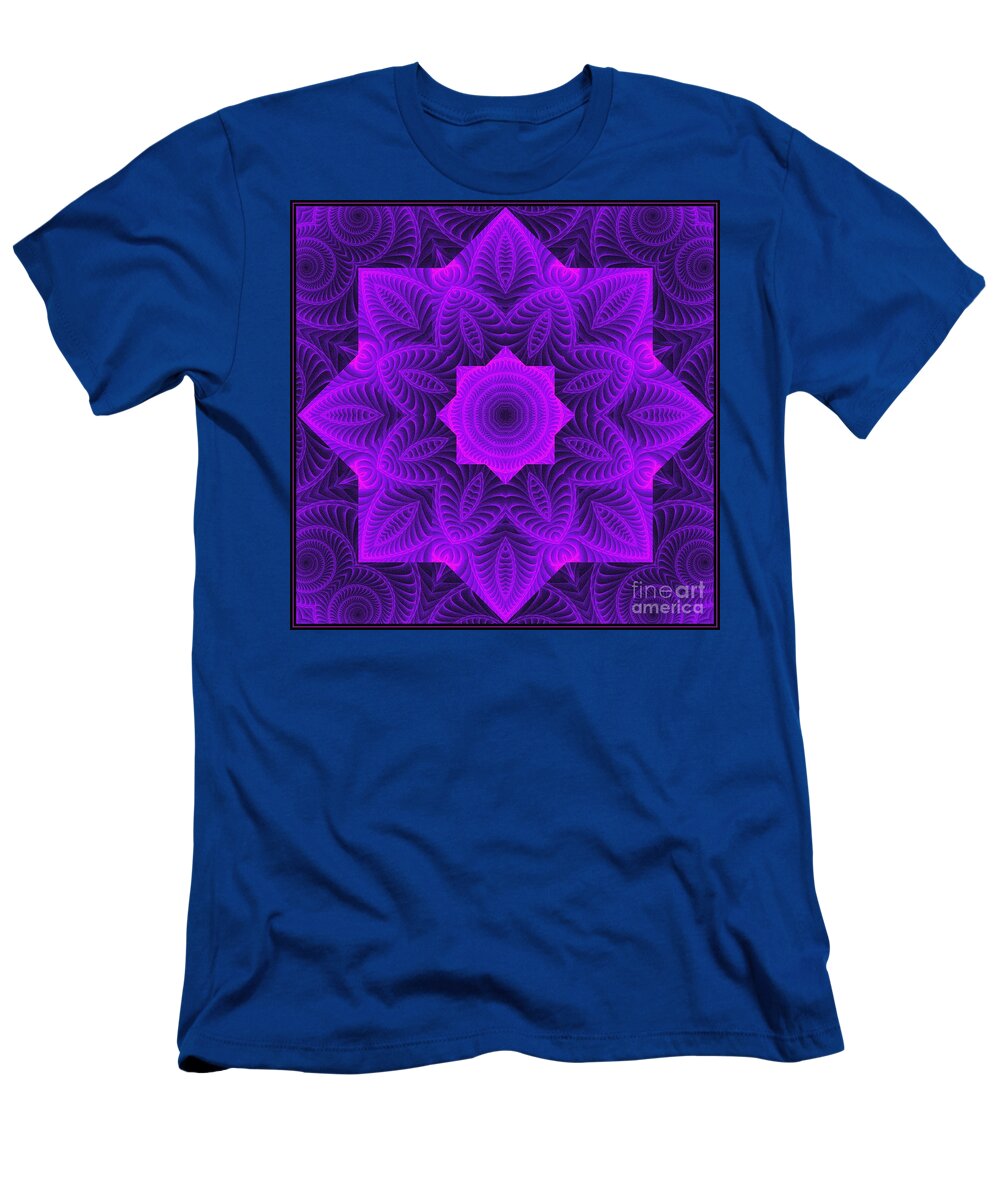 Square T-Shirt featuring the digital art Harmony Tile VP-8-7 by Doug Morgan