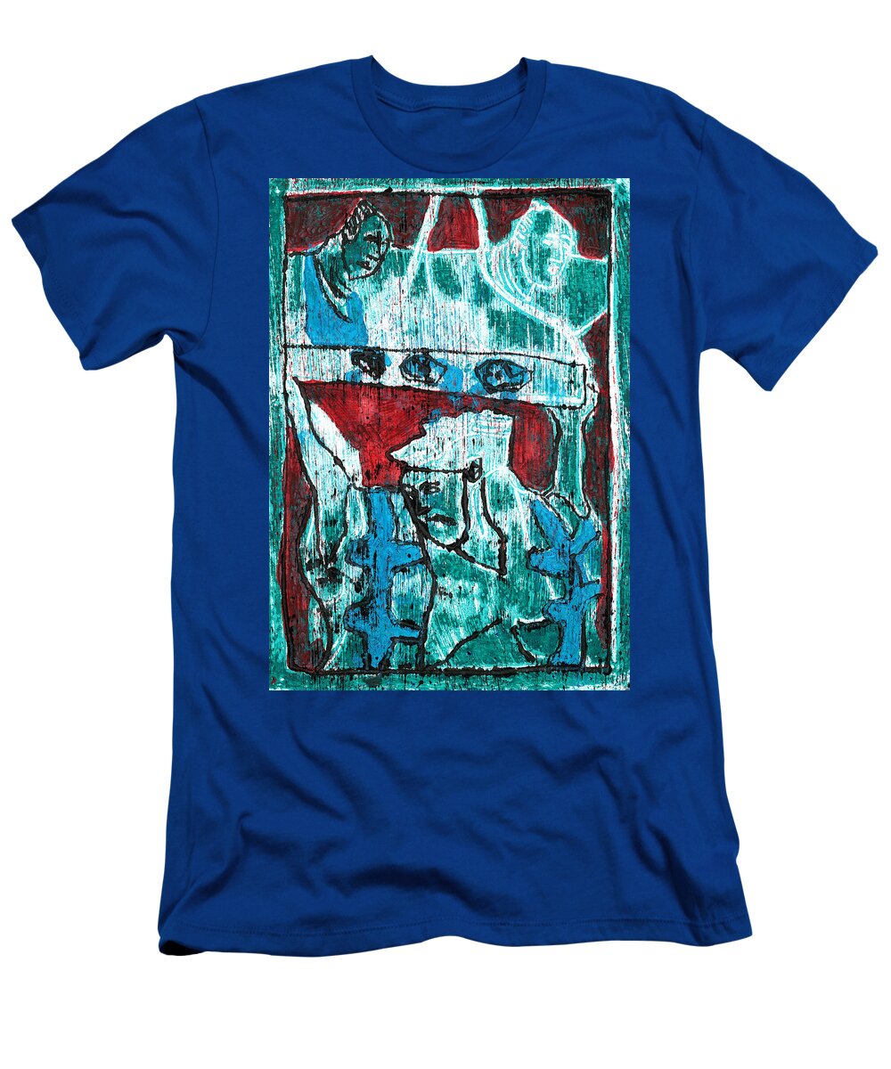 Japanese T-Shirt featuring the relief Japanese Pop Art Print 11r1 by Edgeworth Johnstone