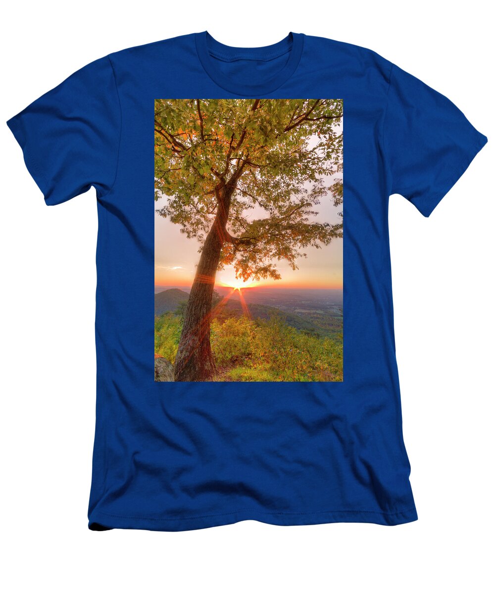 Appaachia T-Shirt featuring the photograph Leaning Into Sunset by Debra and Dave Vanderlaan