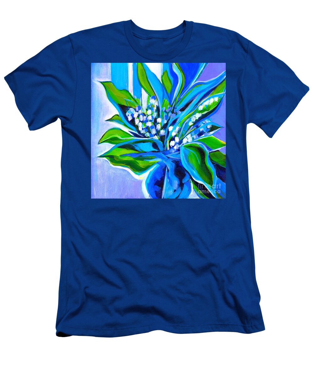 Lily If The Valley T-Shirt featuring the painting Lily Of The Valley by Tanya Filichkin