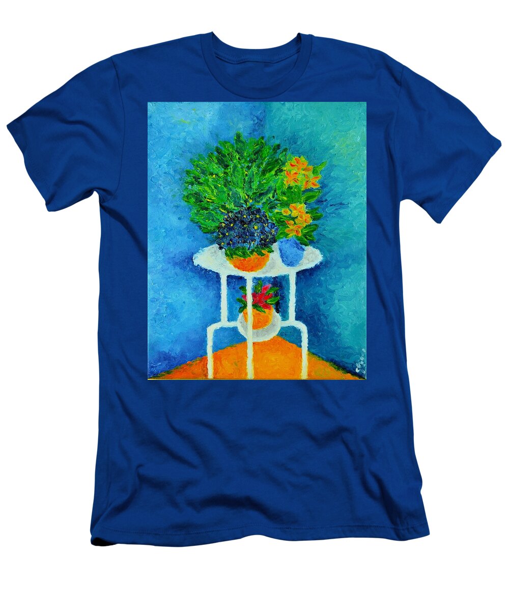 Flowers T-Shirt featuring the painting Lory by Chiara Magni