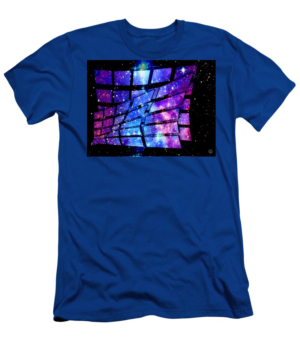 Night T-Shirt featuring the digital art Magic window to space by Gun Legler