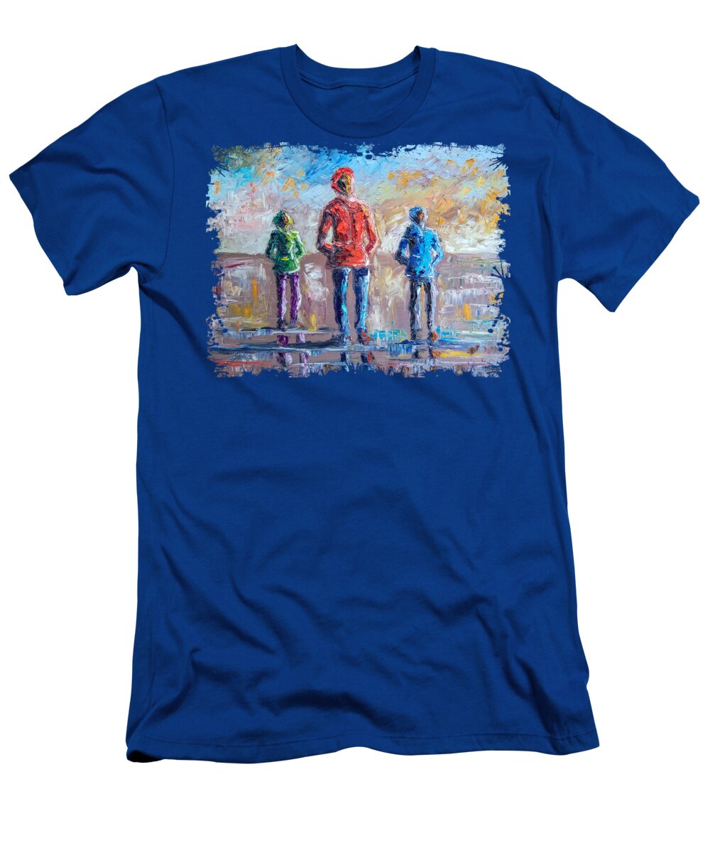 Kenyan T-Shirt featuring the painting Male Models by Anthony Mwangi