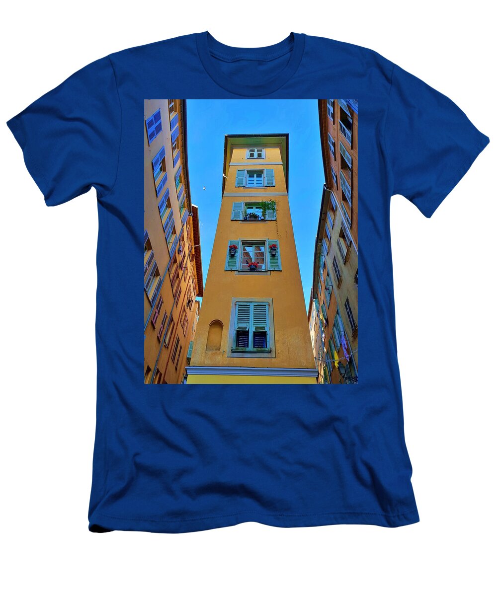 Architecture T-Shirt featuring the photograph Nice Old Town Angles by Andrea Whitaker