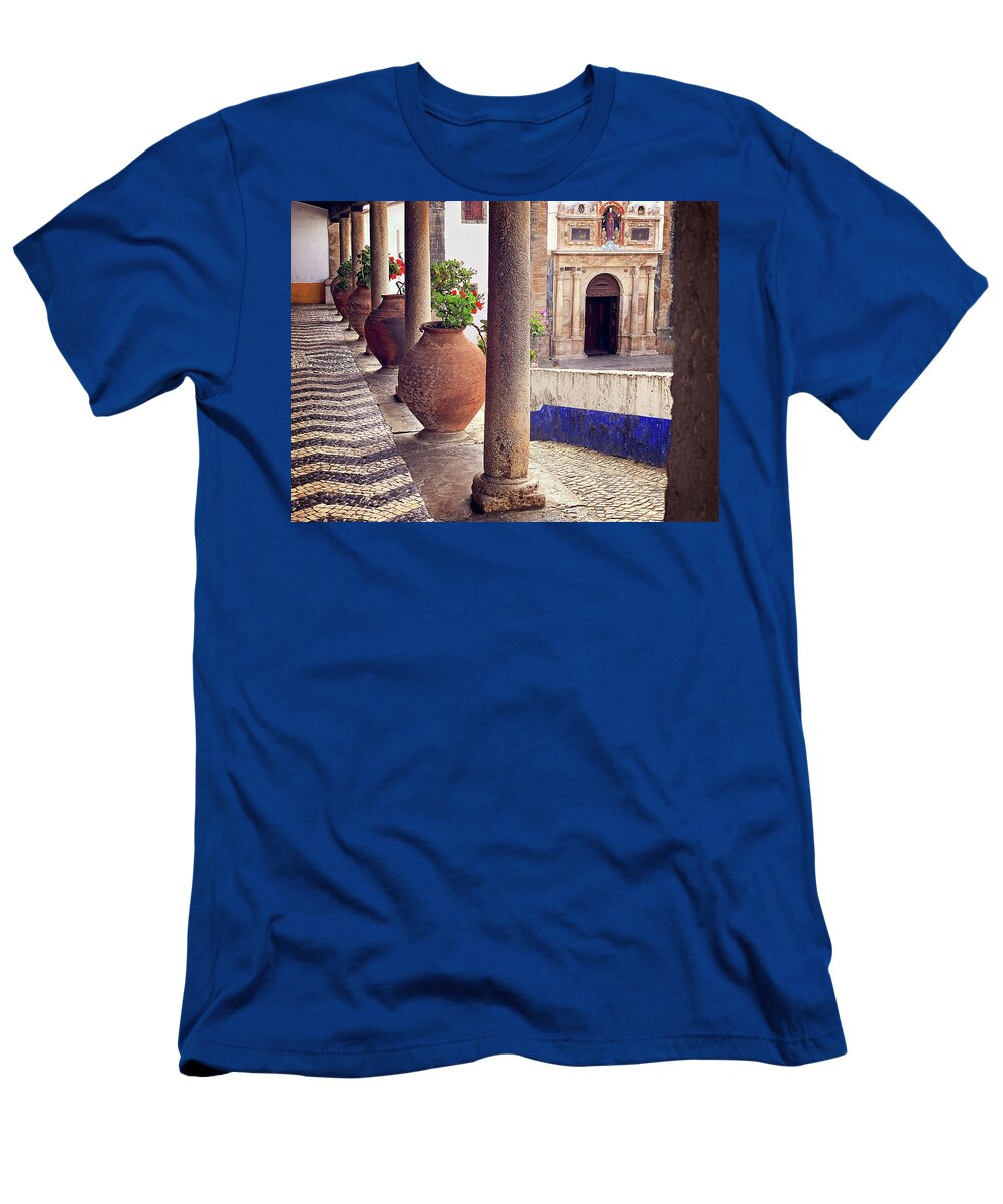 Obidos T-Shirt featuring the photograph Obidos Veranda View by Jill Love