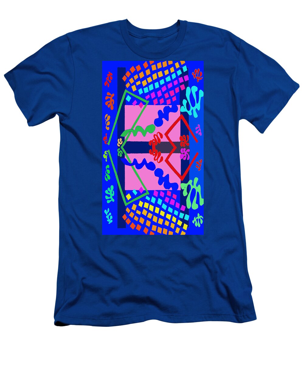 Ode To Matisse 3 T-Shirt featuring the digital art Ode to Matisse 3 by Vagabond Folk Art - Virginia Vivier