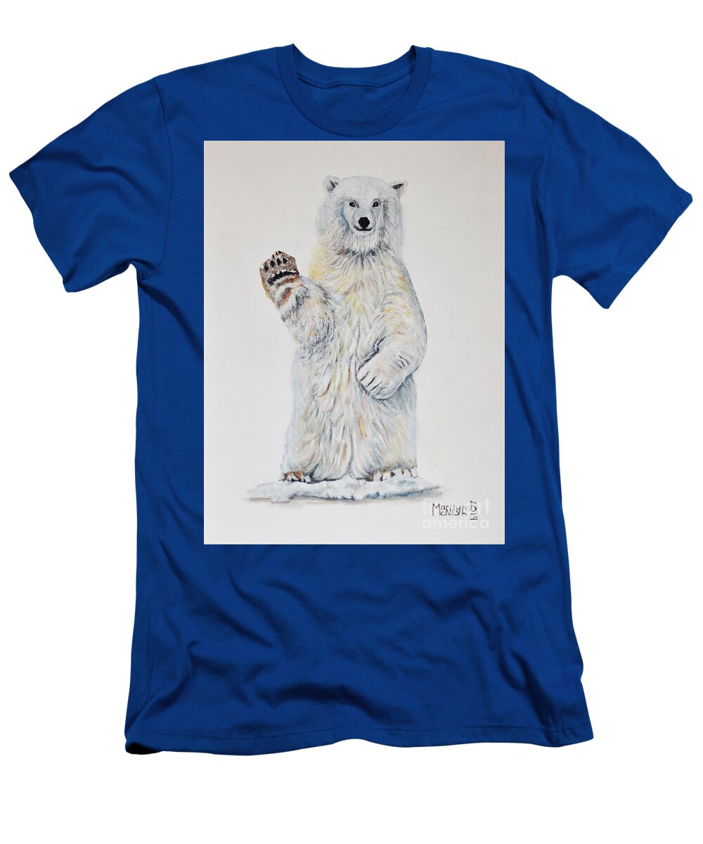 Polar T-Shirt featuring the painting Polar Bear Baby 2 by Marilyn McNish