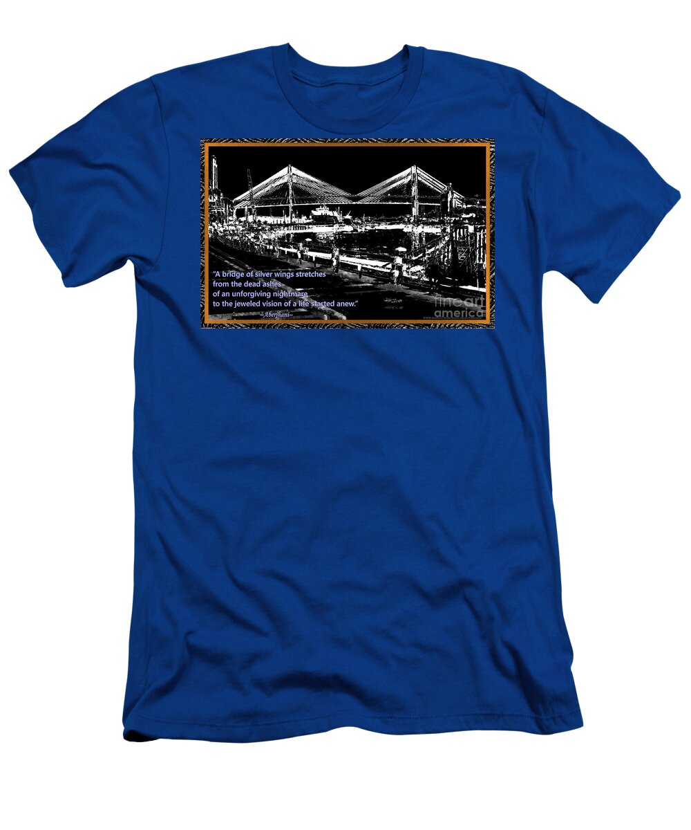 Juneteenth T-Shirt featuring the mixed media Renaming the Eugene Talmadge Memorial Bridge by Aberjhani