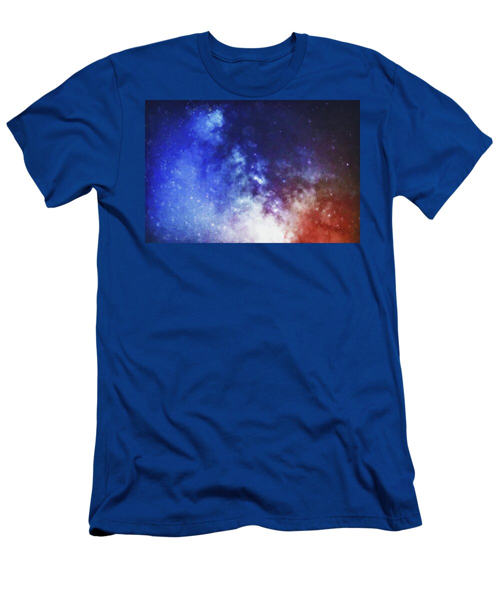 Night T-Shirt featuring the painting Sleeping with the Stars - 04 by AM FineArtPrints