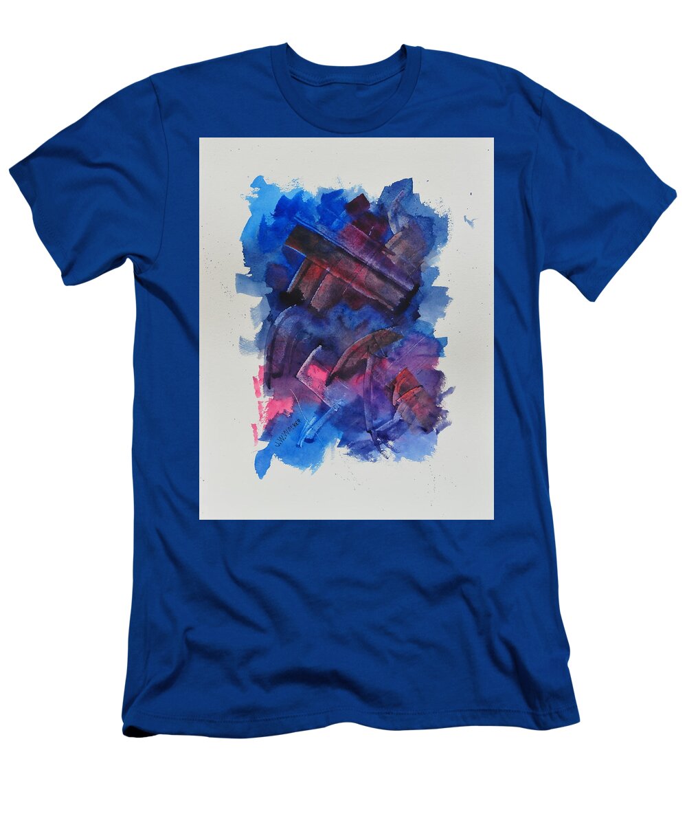 Abstract T-Shirt featuring the painting Snorkle by John W Walker