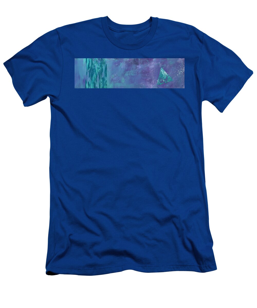 Lyric Landscape T-Shirt featuring the mixed media Somewhere by Eduard Meinema