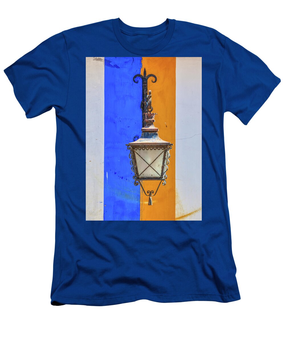 Portugal T-Shirt featuring the photograph Street Lamp of Obidos by David Letts