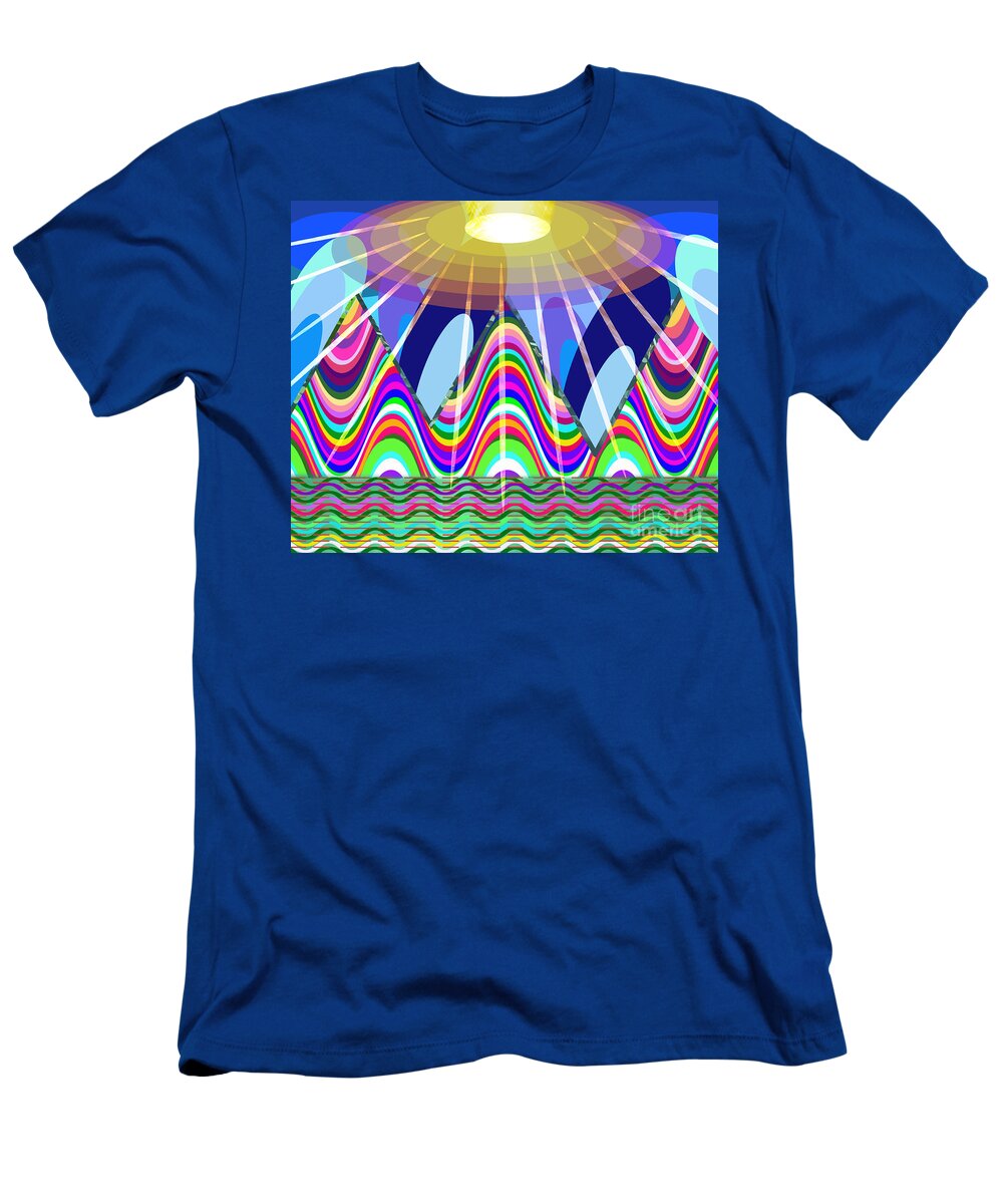 Rainbow T-Shirt featuring the digital art The End Of The Rainbow by Diamante Lavendar