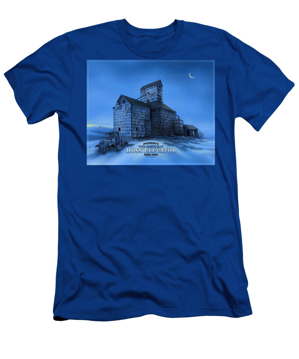 History T-Shirt featuring the digital art The Ross Elevator Version 3 by Scott Ross