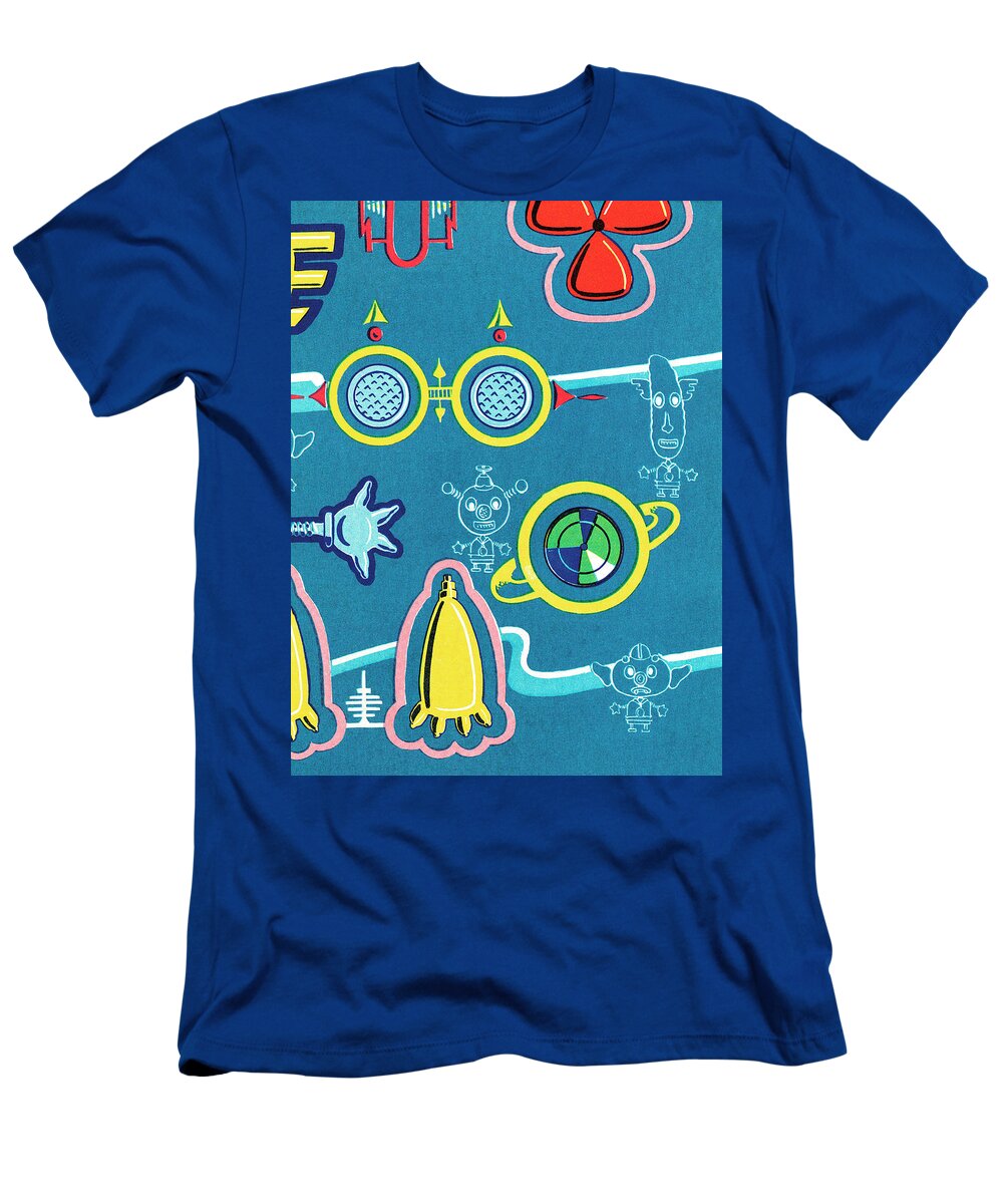 Abstract T-Shirt featuring the drawing Undersea pattern by CSA Images