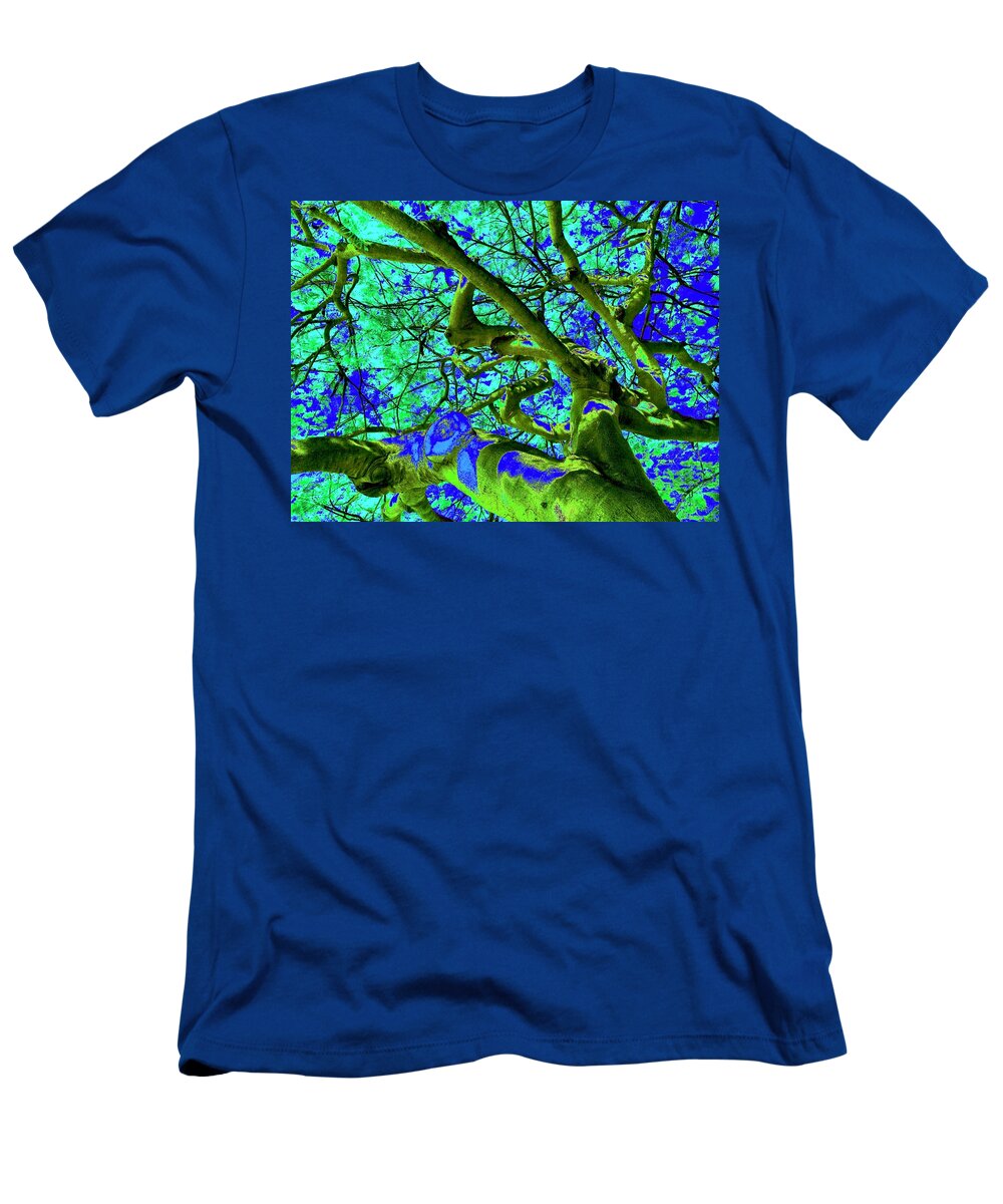 Tree T-Shirt featuring the photograph Up a Tree Two by Debra Grace Addison