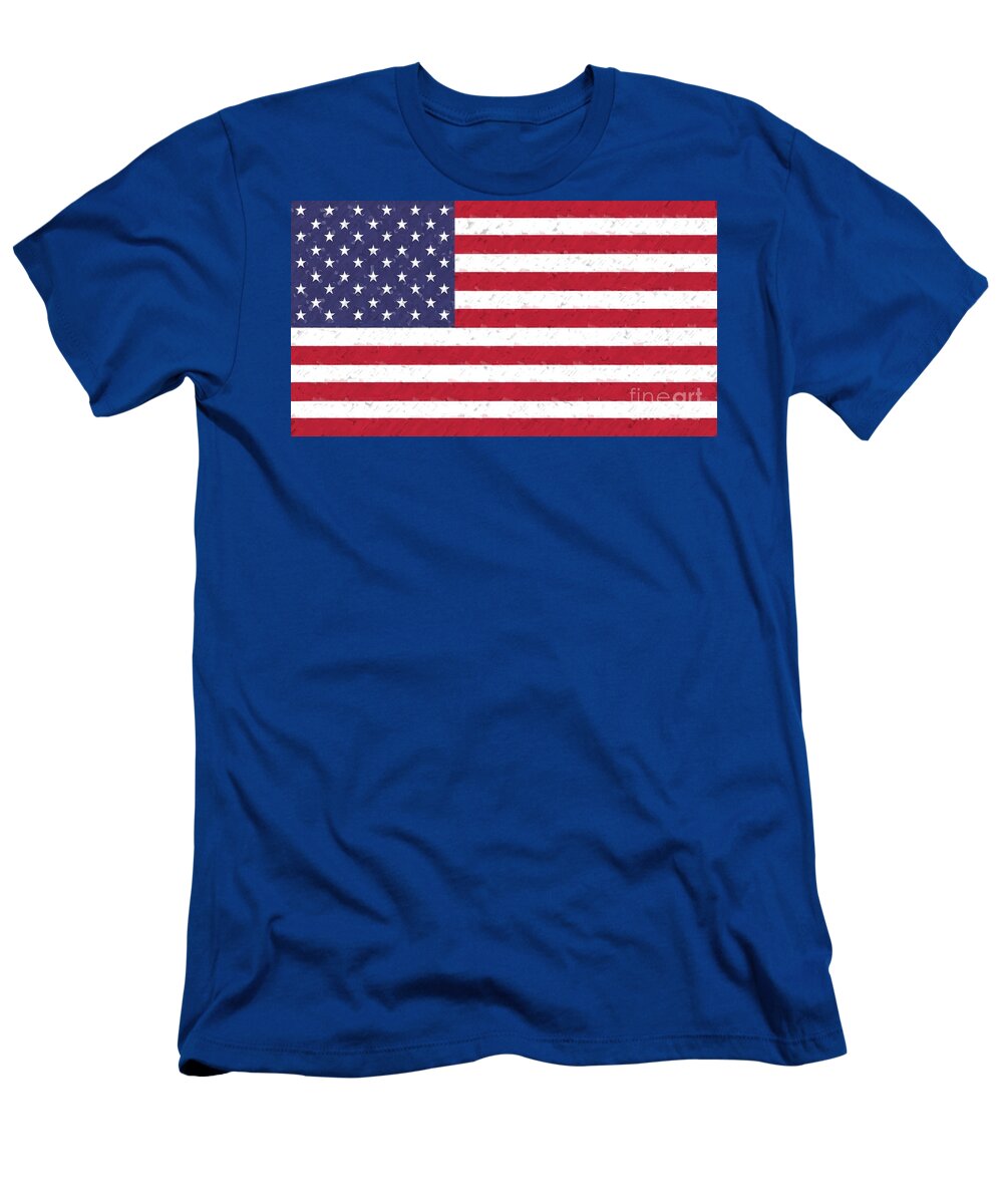 Flag T-Shirt featuring the digital art US Flag Brushed by Bill King