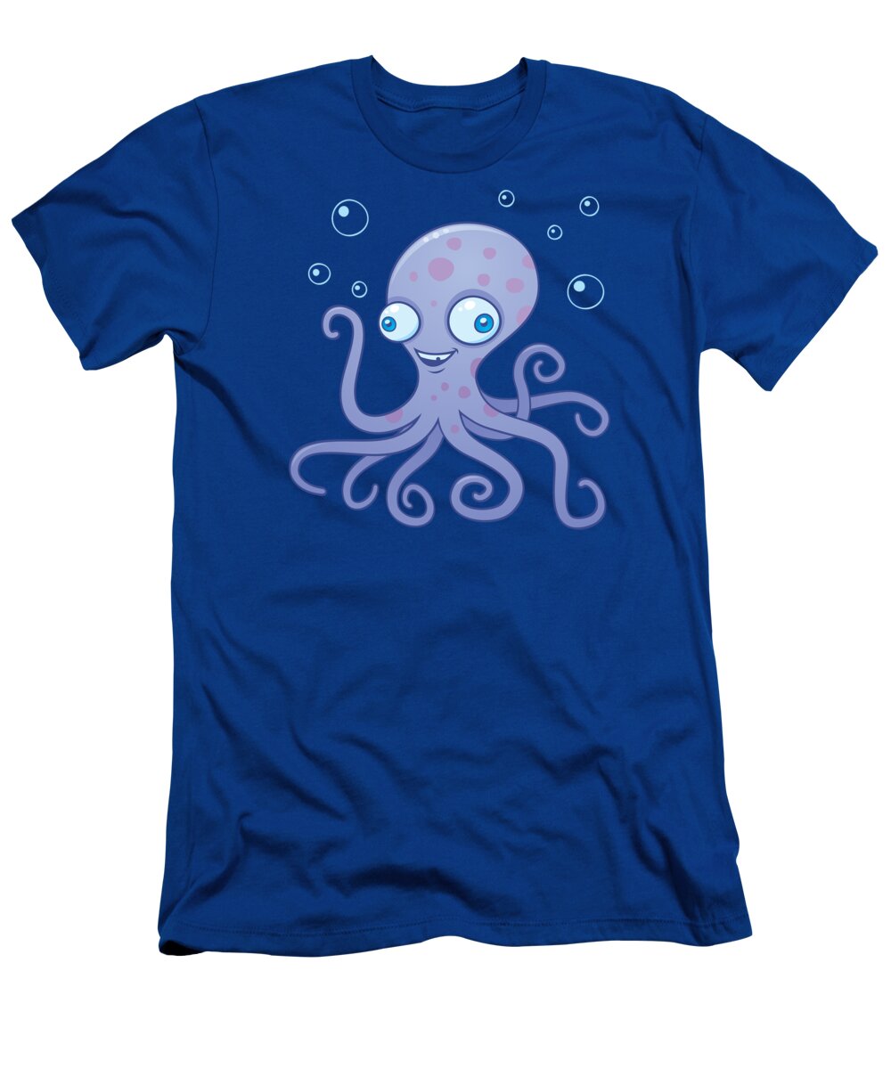 Ocean T-Shirt featuring the digital art Wacky Octopus by John Schwegel