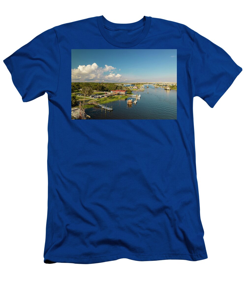 Holden Beach Bridge T-Shirt featuring the photograph Holden Beach Bridge #1 by Dave Guy
